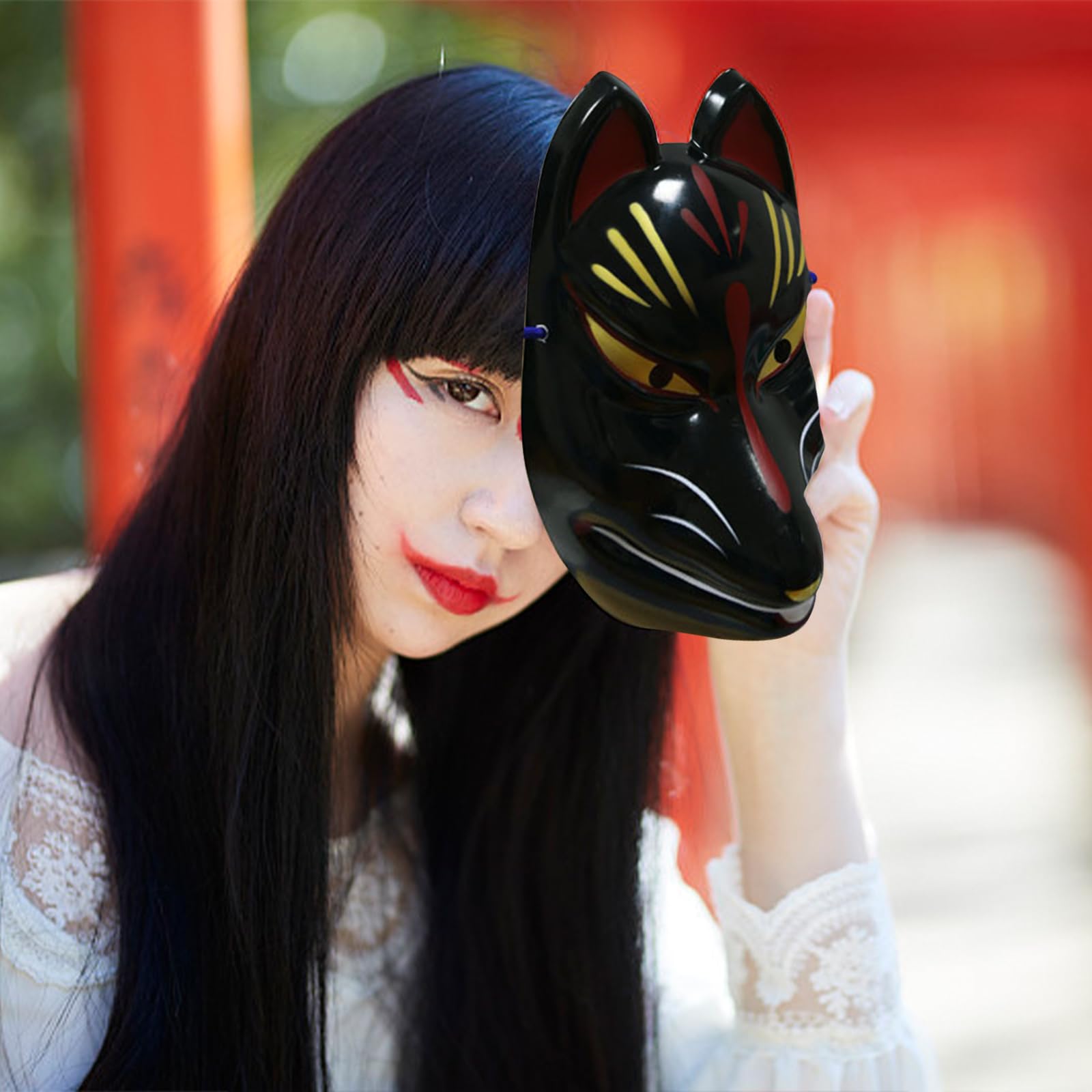 Amazon.co.jp: Feiangel 狐 お面 コスプレ 狐のお面 和風 コスプレ